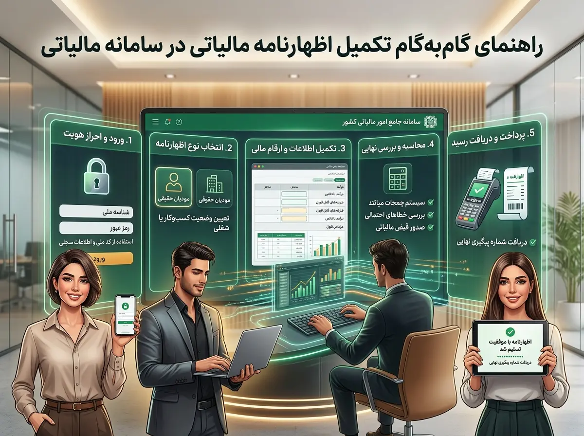 مراحل عملی تکمیل فرم اظهارنامه در سامانه